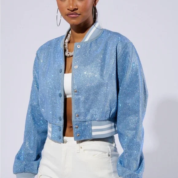 💎SOLD💎 
AKIRA Blue Sequin Jacket - Picture 5 of 7